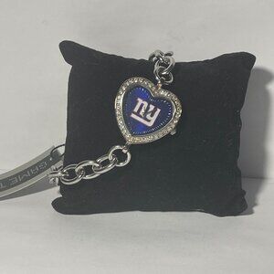 New York Giants NFL Heart Stainless-Steel Bracelet Watch by Game Time NEW